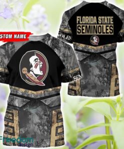 Florida State Seminoles Grey Black Hunting AOP T-Shirt Hoodie Sweatshirt Zip Hoodie Custom Name Product Photo 3