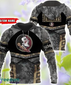 Florida State Seminoles Grey Black Hunting AOP T-Shirt Hoodie Sweatshirt Zip Hoodie Custom Name Product Photo 1