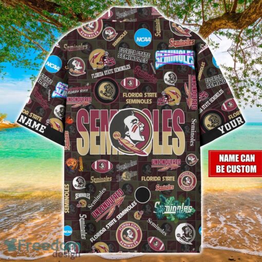 Florida State Seminoles Logo Hawaiian Shirt For Fans Trending Beach Shirt Custom Name Product Photo 2