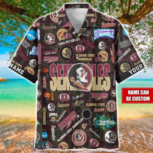 Florida State Seminoles Logo Hawaiian Shirt For Fans Trending Beach Shirt Custom Name Product Photo 1