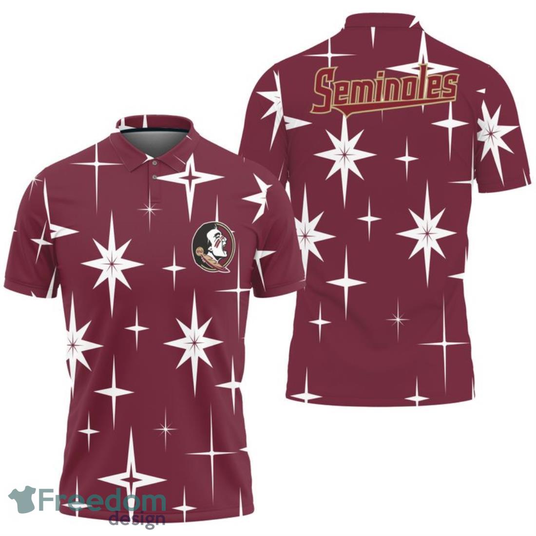 Florida State Seminoles Sparkle Pattern Polo Shirt image Florida State Seminoles Sparkle Pattern Polo Shirt Product Photo 1