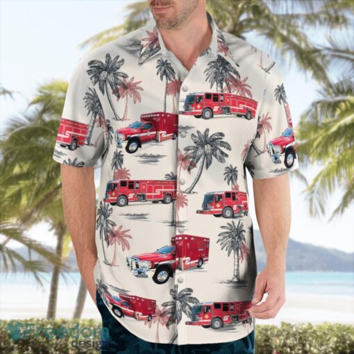 Florissant Valley Fire Protection District, MO 3D Hawaiian Shirt Product Photo 4