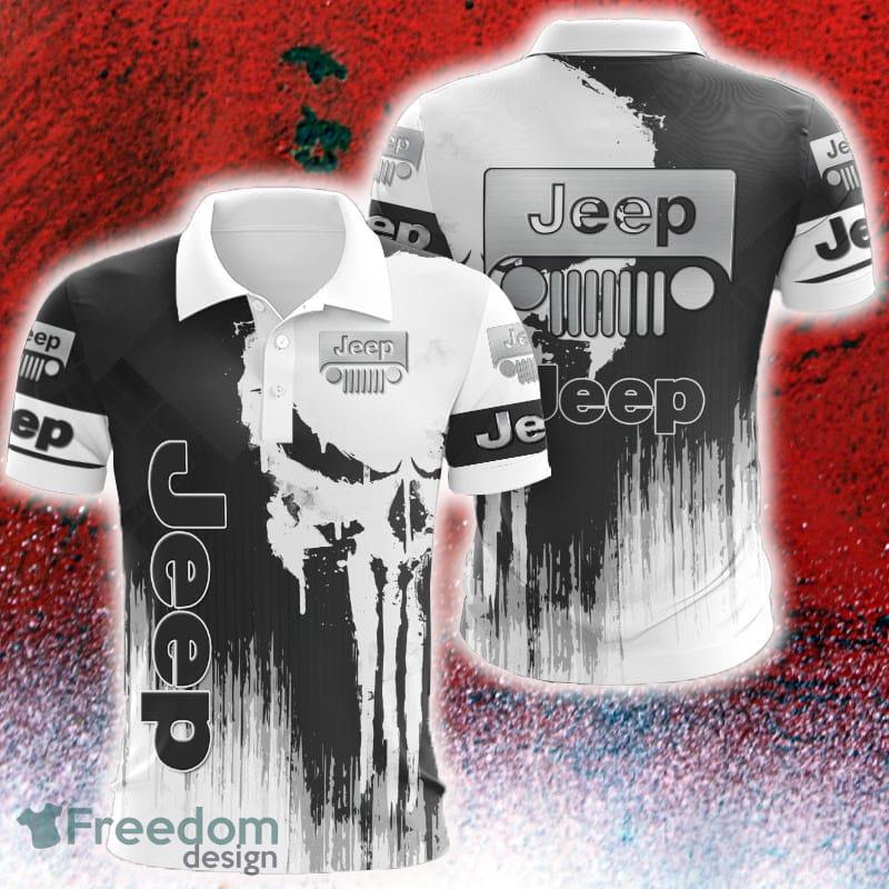 Flowing Skull Jeep Logo Car 3D Polo Shirt image Flowing Skull Jeep Logo Car 3D Polo Shirt - Flowing Skull Jeep Logo Car 3D Polo Shirt