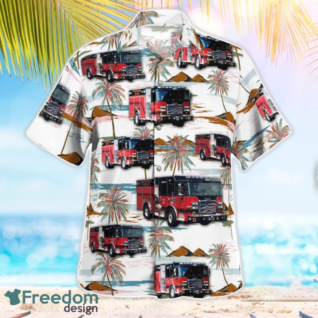 Floyd County Volunteer Fire Dept Station 1 Beach Hawaiian Shirt Summer Gift image Floyd County Volunteer Fire Dept Station 1 Beach Hawaiian Shirt Summer Gift Product Photo 2