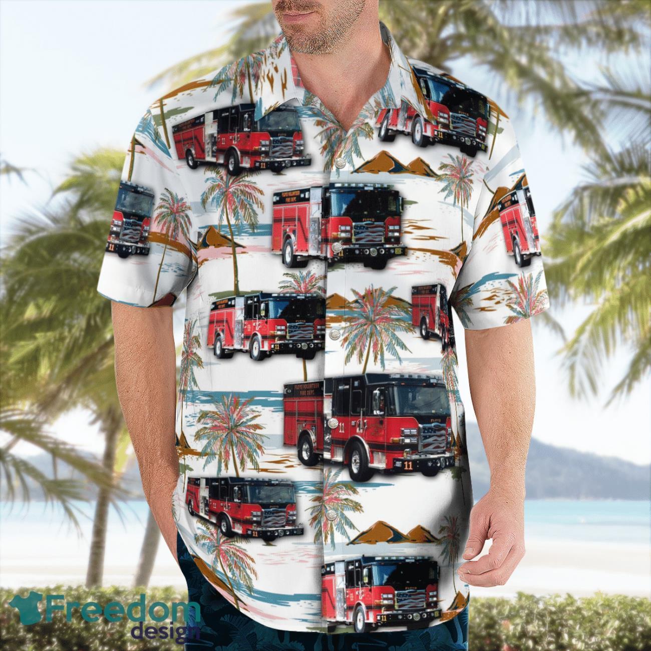 Floyd County Volunteer Fire Dept Station 1 Beach Hawaiian Shirt Summer Gift Floyd County Volunteer Fire Dept Station 1 Beach Hawaiian Shirt Summer Gift Product Photo 3