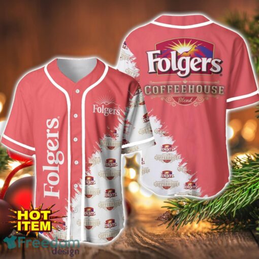 Folgers Logo Printed Baseball Jersey Shirt For Men And Women Product Photo 1