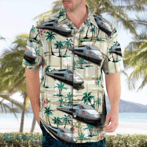 France SNCF TGV Atlantique Aloha Hawaiian Shirt Product Photo 3