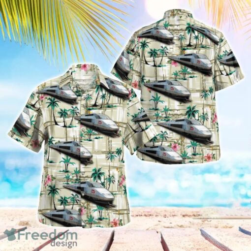 France SNCF TGV Atlantique Aloha Hawaiian Shirt Product Photo 1