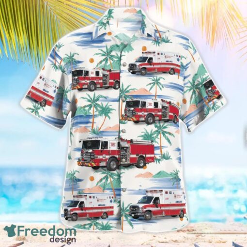 Frederick County (MD) Fire & Rescue 3D Summer Aloha Hawaiian Shirt Product Photo 2