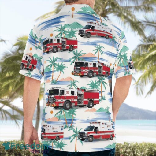 Frederick County (MD) Fire & Rescue 3D Summer Aloha Hawaiian Shirt Product Photo 3