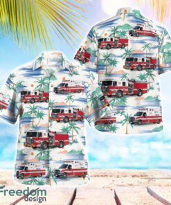 Frederick County (MD) Fire & Rescue 3D Summer Aloha Hawaiian Shirt