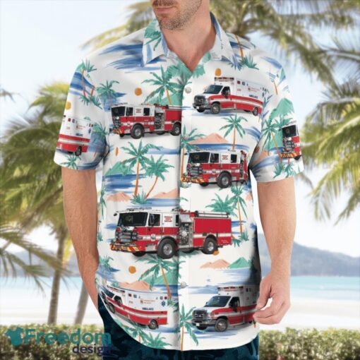 Frederick County (MD) Fire & Rescue 3D Summer Aloha Hawaiian Shirt Product Photo 4