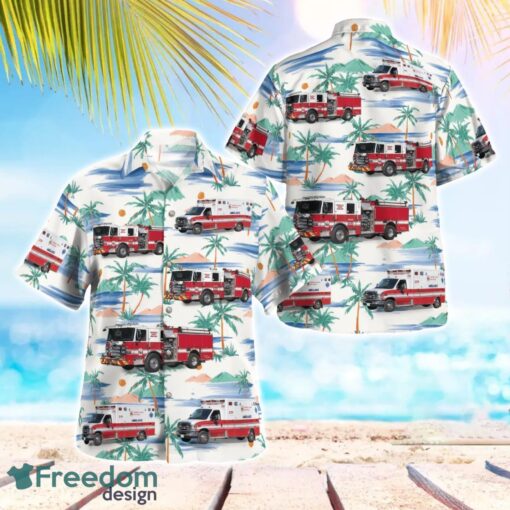 Frederick County (MD) Fire & Rescue 3D Summer Aloha Hawaiian Shirt Product Photo 1