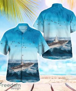 French Navy Charles de Gaulle Hawaiian Shirt Summer Beach Shirt Product Photo 1