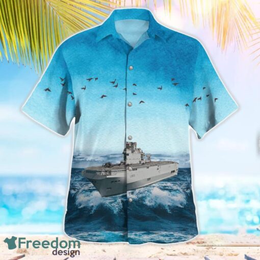 French Navy Dixmude (L9015) Hawaiian Shirt Summer Beach Shirt Product Photo 2