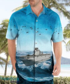 French Navy Dixmude (L9015) Hawaiian Shirt Summer Beach Shirt Product Photo 3