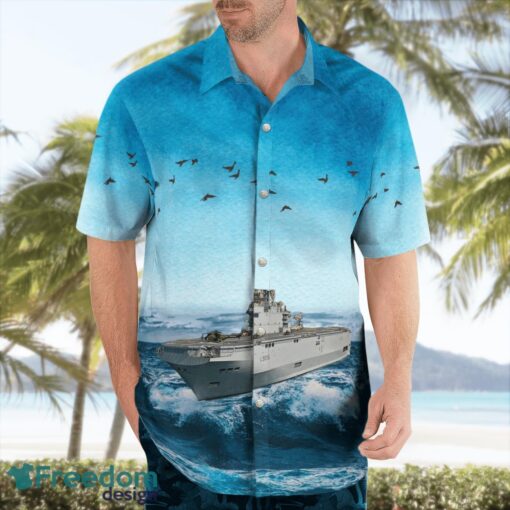 French Navy Dixmude (L9015) Hawaiian Shirt Summer Beach Shirt Product Photo 3