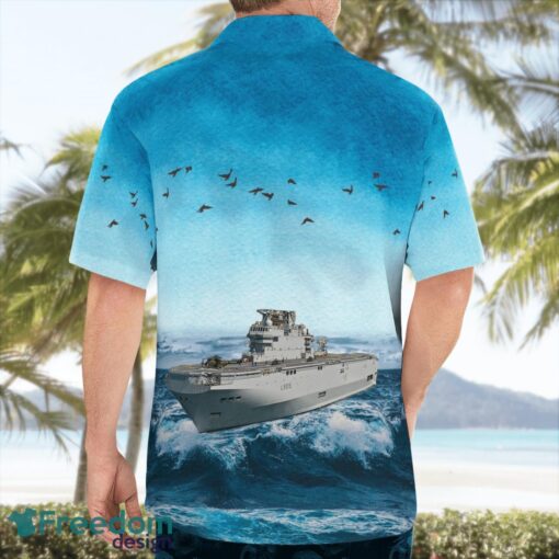 French Navy Dixmude (L9015) Hawaiian Shirt Summer Beach Shirt Product Photo 4