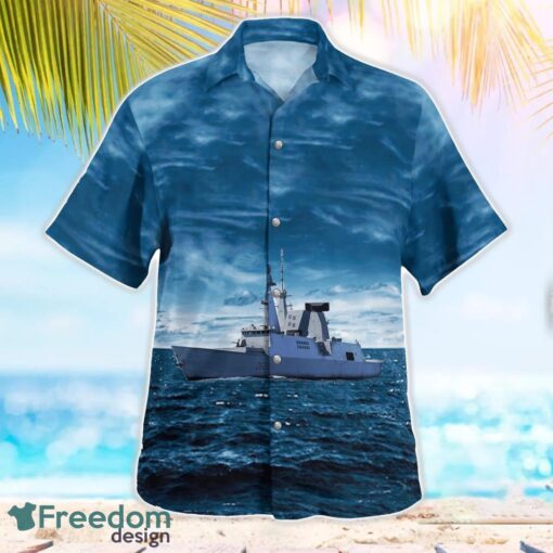 French Navy Forbin (D620) Hawaiian Shirt Summer Beach Shirt Product Photo 2