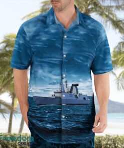 French Navy Forbin (D620) Hawaiian Shirt Summer Beach Shirt Product Photo 3