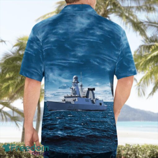 French Navy Forbin (D620) Hawaiian Shirt Summer Beach Shirt Product Photo 4