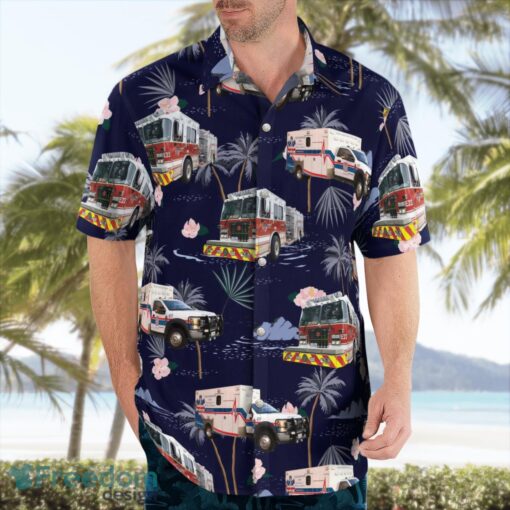 Friendswood, Texas, Friendswood Volunteer Fire Department Hawaiian Shirt Summer Beach Gift Product Photo 3