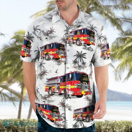 Frostburg Volunteer Fire Department, Maryland 3D Hawaiian Shirt Product Photo 4