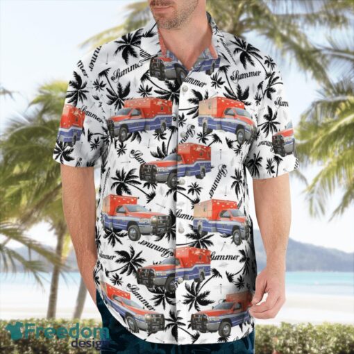 Galveston, Texas, Galveston County Health District EMS Tropical 3D Hawaiian Shirt Gift For Summer Product Photo 4