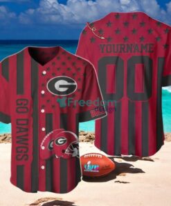 Georgia Bulldogs Custom Name And Number Slogan Baseball Jersey Shirt