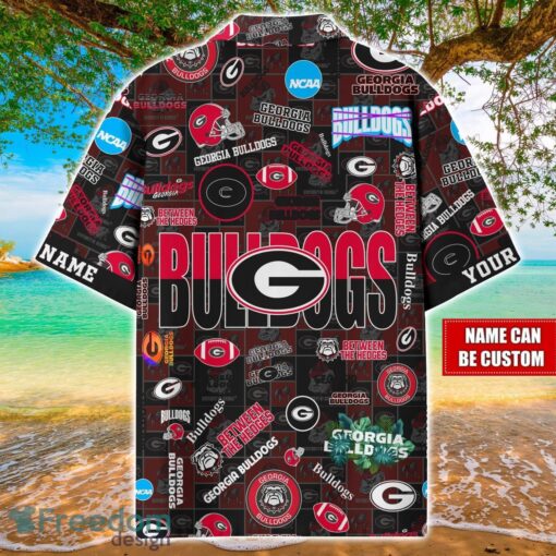 Georgia Bulldogs Logo Hawaiian Shirt For Fans Trending Beach Shirt Custom Name Product Photo 2