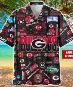 Georgia Bulldogs Logo Hawaiian Shirt For Fans Trending Beach Shirt Custom Name