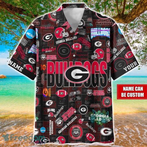 Georgia Bulldogs Logo Hawaiian Shirt For Fans Trending Beach Shirt Custom Name Product Photo 1