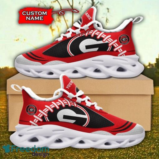 Georgia Bulldogs NCAA Max Soul Shoes Big Logo And Custom Name Sneakers For Men Women Product Photo 2