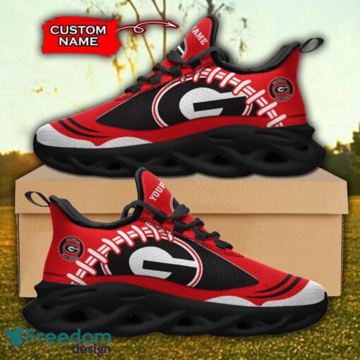 Georgia Bulldogs NCAA Max Soul Shoes Big Logo And Custom Name Sneakers For Men Women Product Photo 1