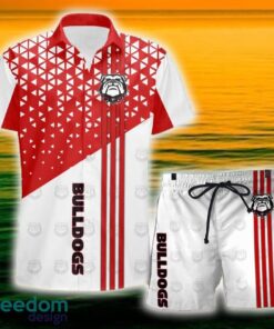 Georgia Bulldogs Triangle Abstract Pattern Hawaii Shirt and Shorts Summer For Beach Fans Georgia Bulldogs Triangle Abstract Pattern Hawaii Shirt and Shorts Summer For Beach Fans