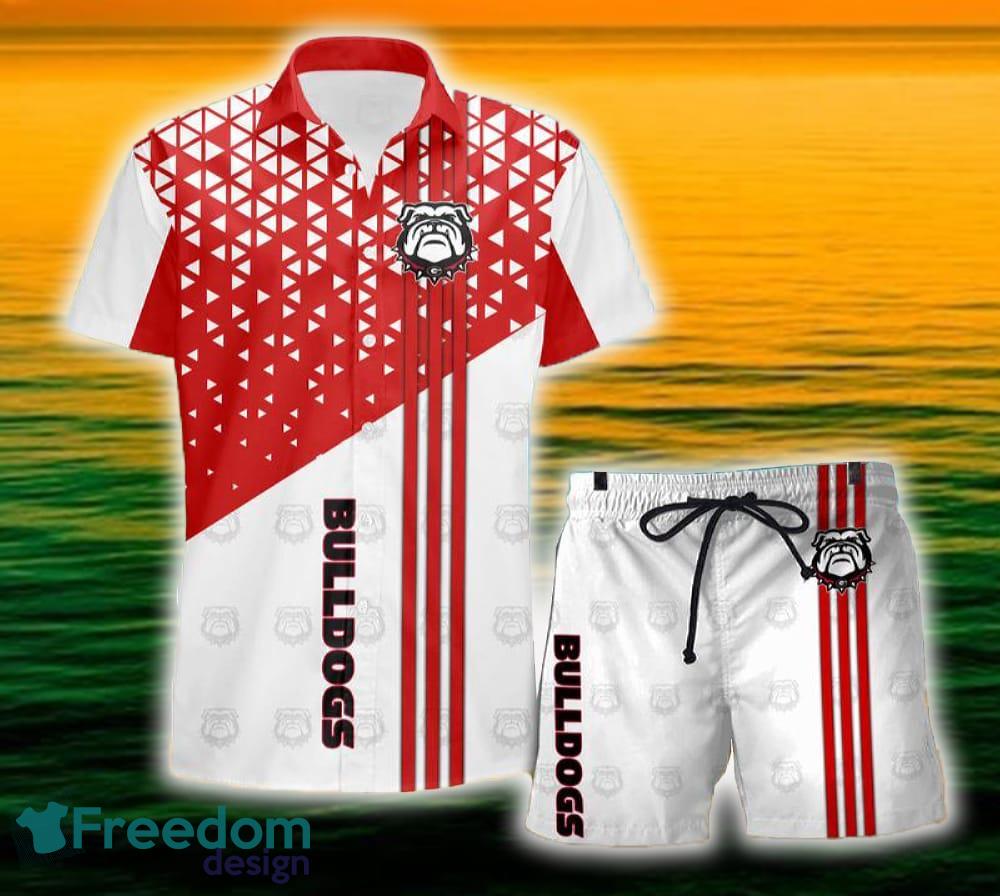 Georgia Bulldogs Triangle Abstract Pattern Hawaii Shirt and Shorts Summer For Beach Fans image Georgia Bulldogs Triangle Abstract Pattern Hawaii Shirt and Shorts Summer For Beach Fans - Georgia Bulldogs Triangle Abstract Pattern Hawaii Shirt and Shorts Summer For Beach Fans