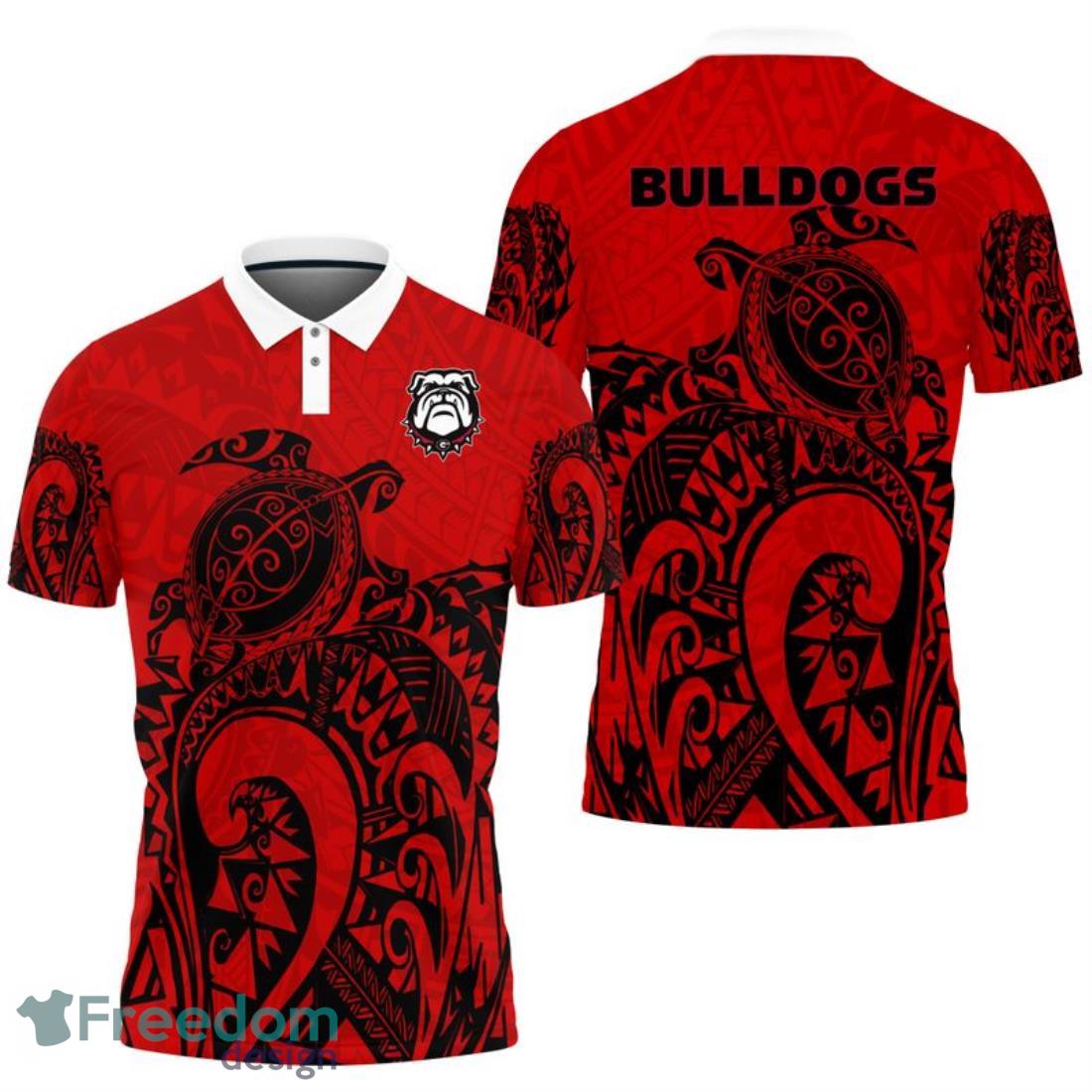 Georgia Bulldogs Turtle Polynesian Pattern Polo Shirt image Georgia Bulldogs Turtle Polynesian Pattern Polo Shirt Product Photo 1
