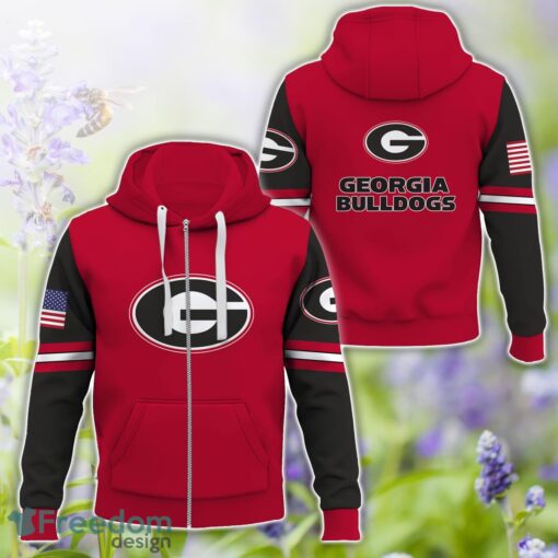 Georgia BulldogsGeorgia Bulldogs Logo Team 3D T-Shirt Sweatshirt Hoodie Zip Hoodie For Fans Product Photo 4