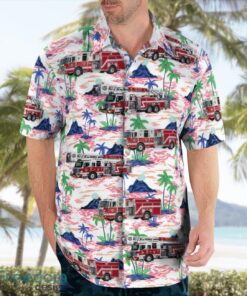 Georgia, Cobb County Fire & Emergency Services Beach Hawaiian Shirt Product Photo 4