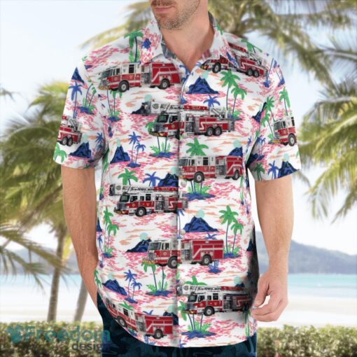 Georgia, Cobb County Fire & Emergency Services Beach Hawaiian Shirt Product Photo 4