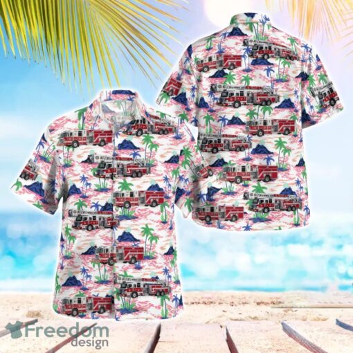 Georgia, Cobb County Fire & Emergency Services Beach Hawaiian Shirt Product Photo 1