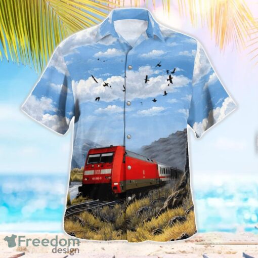 German DB Class 101 Electric Locomotives Aloha Hawaiian Shirt Product Photo 2