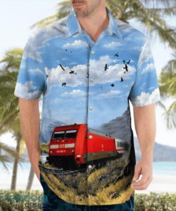 German DB Class 101 Electric Locomotives Aloha Hawaiian Shirt Product Photo 3