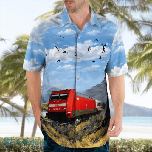 German DB Class 101 Electric Locomotives Aloha Hawaiian Shirt Product Photo 3