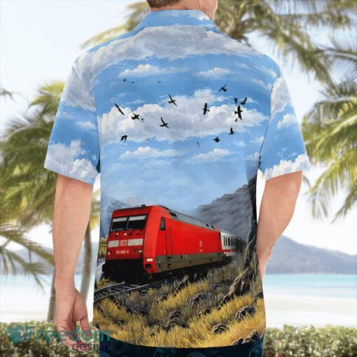 German DB Class 101 Electric Locomotives Aloha Hawaiian Shirt Product Photo 4