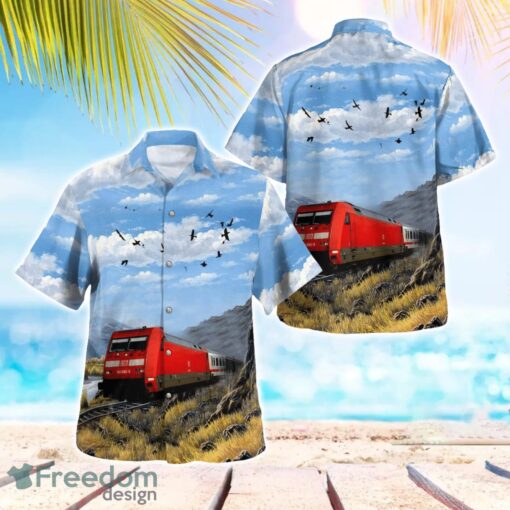 German DB Class 101 Electric Locomotives Aloha Hawaiian Shirt Product Photo 1