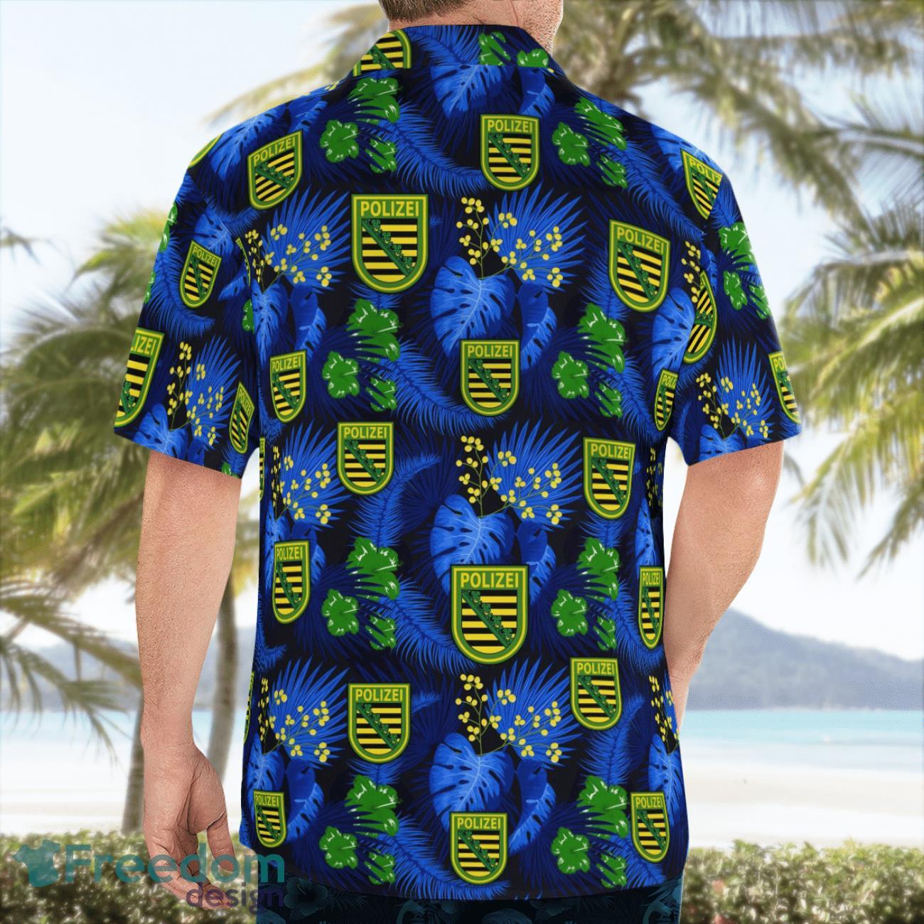 Germany, Saxony State Police Patch Hawaiian Shirt Men Women Beach Shirt Germany, Saxony State Police Patch Hawaiian Shirt Men Women Beach Shirt Product Photo 2