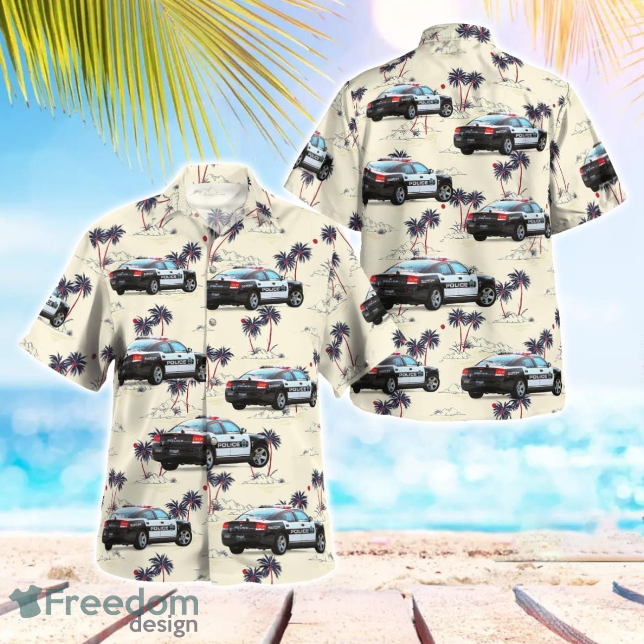 Gladstone MO Police Dodge Chargers 3D Hawaiian Shirt image Gladstone MO Police Dodge Chargers 3D Hawaiian Shirt Product Photo 1