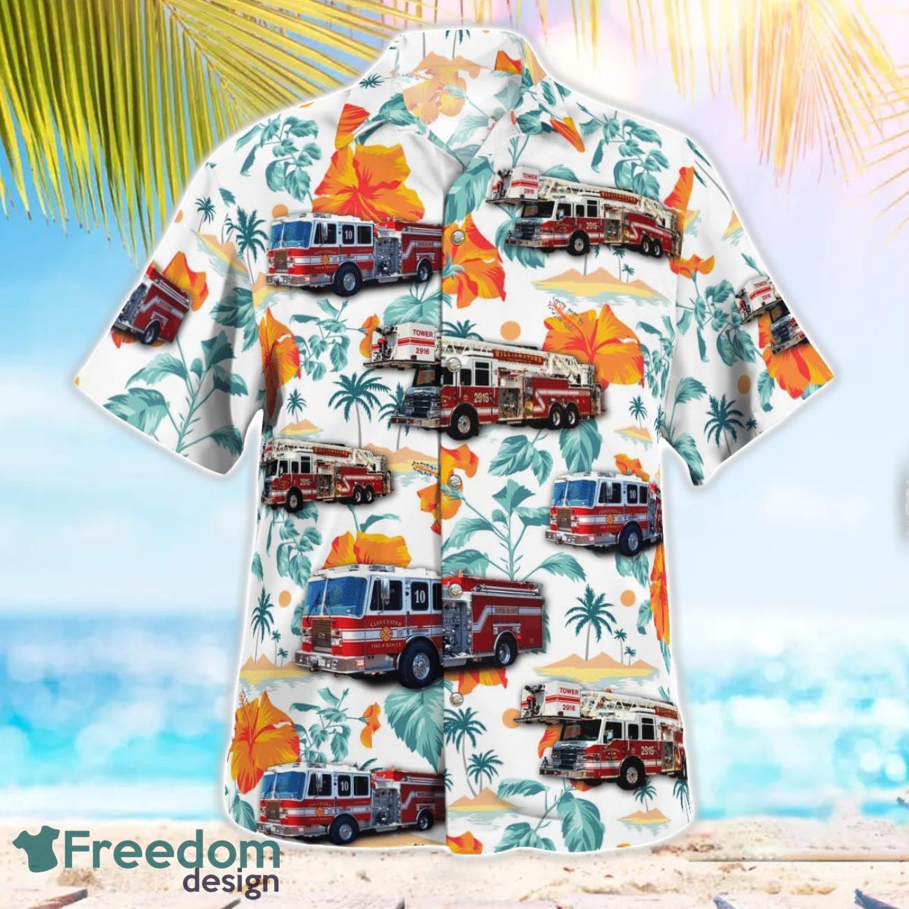 Gloucester Volunteer Fire and Rescue Beach Hawaiian Shirt Summer Gift Gloucester Volunteer Fire and Rescue Beach Hawaiian Shirt Summer Gift Product Photo 2