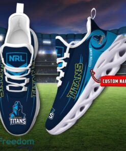 Gold Coast Titans NRL Max Soul Shoes Sneakers Sport Gift For Fans Running Shoes Custom Name Product Photo 2